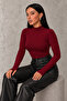 Women's Burgundy Toe Detailed Bodysuit - 3