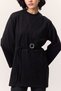 Oversize T-Shirt with Binding Details Black - 6