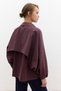 Cloak Sleeves Short Trench Coat Mulberry - 6