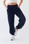 Oversize Unisex Sweatpants Navy Blue – 3-Thread Ribbed, Elasticated Waistband, Pockets, Relaxed Fit - 3
