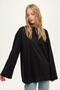 Wide Sleeve Oversize Tshirt Black - 3