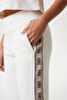 Britney Jogger Punto Milano 300 Women's Cream Sweatpants - 3
