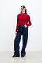 CYCLING NECK FIT KNIT SWEATER RED - 2