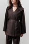Linen Wide Collar Jacket Bitter Brown - 4