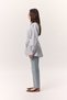 Wide Shirt with Ruched Details in Ice Blue - 5