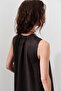 Linen Tight Wide Dress Bitter Brown - 5