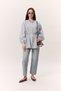 Wide Shirt with Ruched Details in Ice Blue - 2