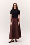 Premium Wide Skirt Burgundy - 4