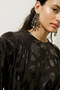 Jacquard Satin Evening Dress Brown - 6