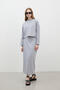 COTTON PEN SKIRT GRAY-MELANGE - 6