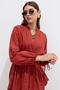 Nervür Detailed Volume Tunic Orange - 3