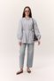 Wide Shirt with Ruched Details in Ice Blue - 7