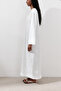 LINEN TIE-DETAIL DRESS ECRU - 8
