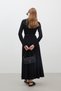 ROCHIE DIN BUMBAC CU TIPĂRITURI NEGRE - 4