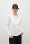 Long Sleeve Fit Cotton Tshirt Ecru - 2