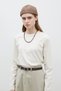 Long Sleeve Fit Cotton Tshirt Vanilla - 4