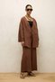 Iron-On Linen Pants Brown - 3