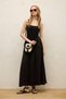 Bol Cut Linen Skirt Black
