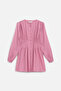 Beli Pile Detail Long Sleeve Bluz Pink - 2