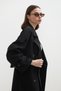 Premium Oversize Trench Coat Black - 5