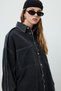 OVERSIZE DENIM HEMDJACKE ANTHRAZIT - 5