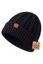 Unisex Alpaca Wool Folded Hair Knit Beanie