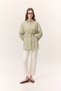 Striped Belted Shirt Green - 3
