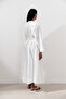 Linen Pile Detail Dress Ecru - 7