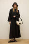 Linen Long Sleeve Crop Shirt Black - 2