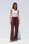 Muslin Comfortable Pants Burgundy - 3