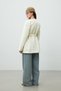KIMONO STYLE FILLED BLAZER JACKET VANILLA - 3
