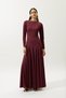 ASIA EVENING DRESS BURGUNDY
