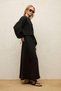 Linen Bluz with Lace Detail Black - 2
