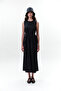 Belt Detail Sleeveless Dress Navy Blue - 4