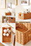 Washable Beige Pp Rattan Closet Laundry Children's Room Toy Organizer Storage Basket Organizer 30X20X11 - 4
