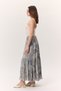 Patterned Crushed Pleated Skirt Sophia Blue - 6