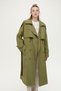 BUTTONED DOUBLE-BREASTED TRENCH COAT KHAKI - 3