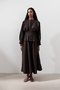 Linen Wide Piece Skirt Bitter Brown - 2