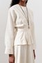 Linen Double-Breasted Tie-Down Bluz Vanilla - 7