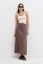 Lace linen skirt dusty coffee - 3