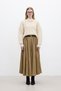 Pilise Maxi Skirt Etek Toprak