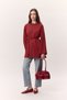 Oversize Tshirt Red with Binding Details - 6