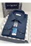 Classic Long Sleeve Pocketless Lycra Comfortable Fabric Men's Shirt Fs-004517 - Navy Blue - 2