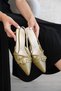 Women's Paris Thin Heeled Shoes - Green - 4