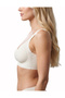 Women's Ultra Comfortable Molded Thick Strap Laser Cut Invisible Bra Ecru - 2399 - 3