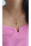 316L Steel Zircon Stone Dragonfly Figured Gold Color Women's Necklace – Stylish and Elegant Design - 3