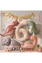 Retro Dinosaur Concept Age 6 - 6-Piece Extra Large Birthday Balloon Set - Pastel Foil Number and Dinosaur Balloon Party Decoration Set