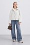 Oversized Patterned Women's Short Cashmere Coat - 2