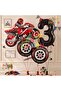 Motorcycle Themed 3 Year Old Foil Balloon Set 4 Piece Motorcycle Birthday Set