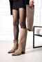 Lamelia Dust Cover Detailed Detachable Apparatus Boots Heeled Pointed Toe Zippered Women's Boots - 6